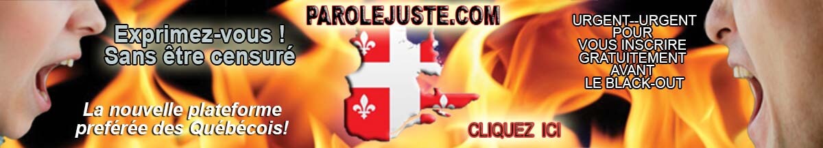 1200x217 FR Parole Juste Quebec Nouvelles.com Portal banner great Awakening news humanity